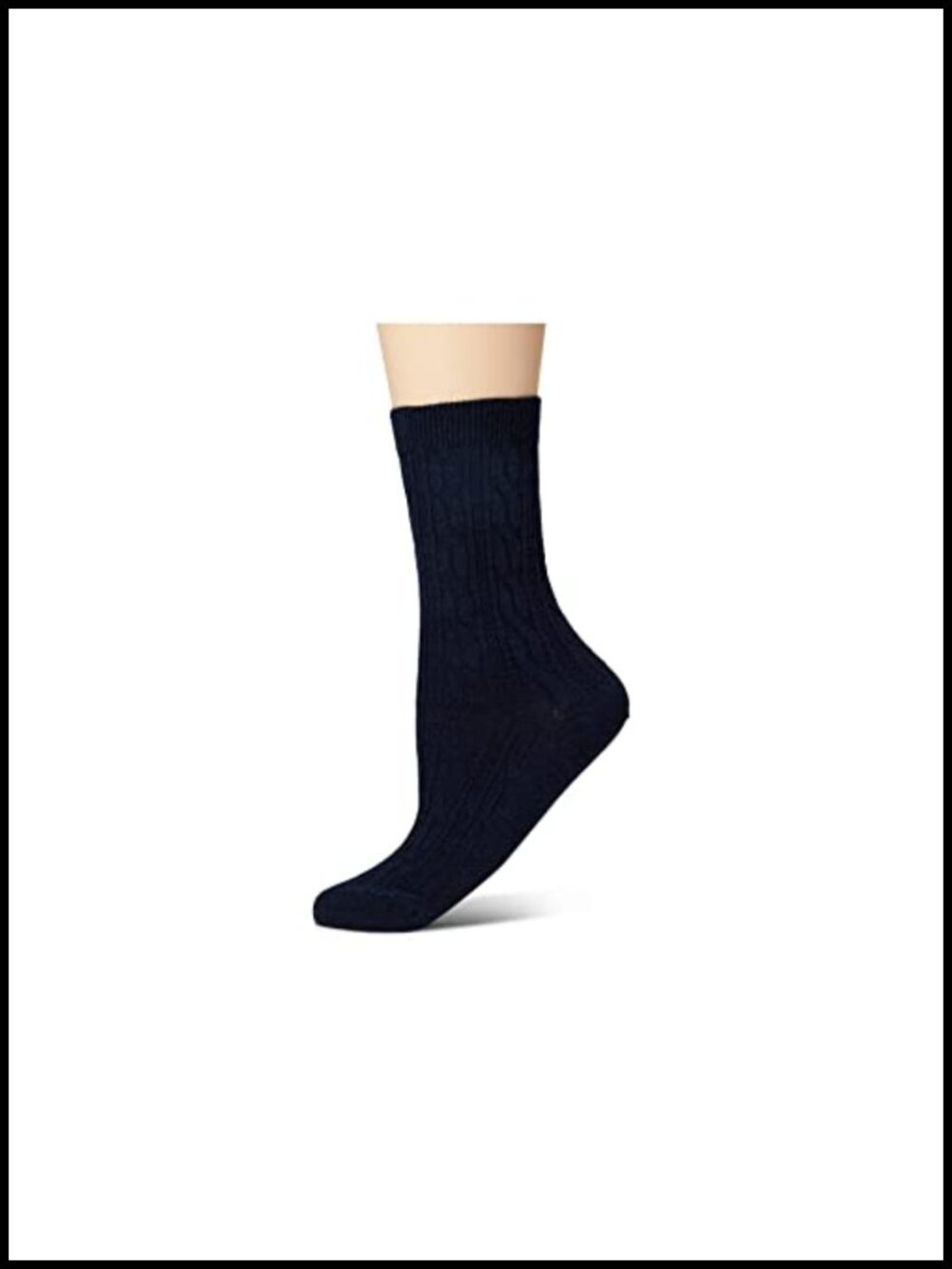 Merino Wool Cable Crew Socks 2 Pack Cushioned Athletic